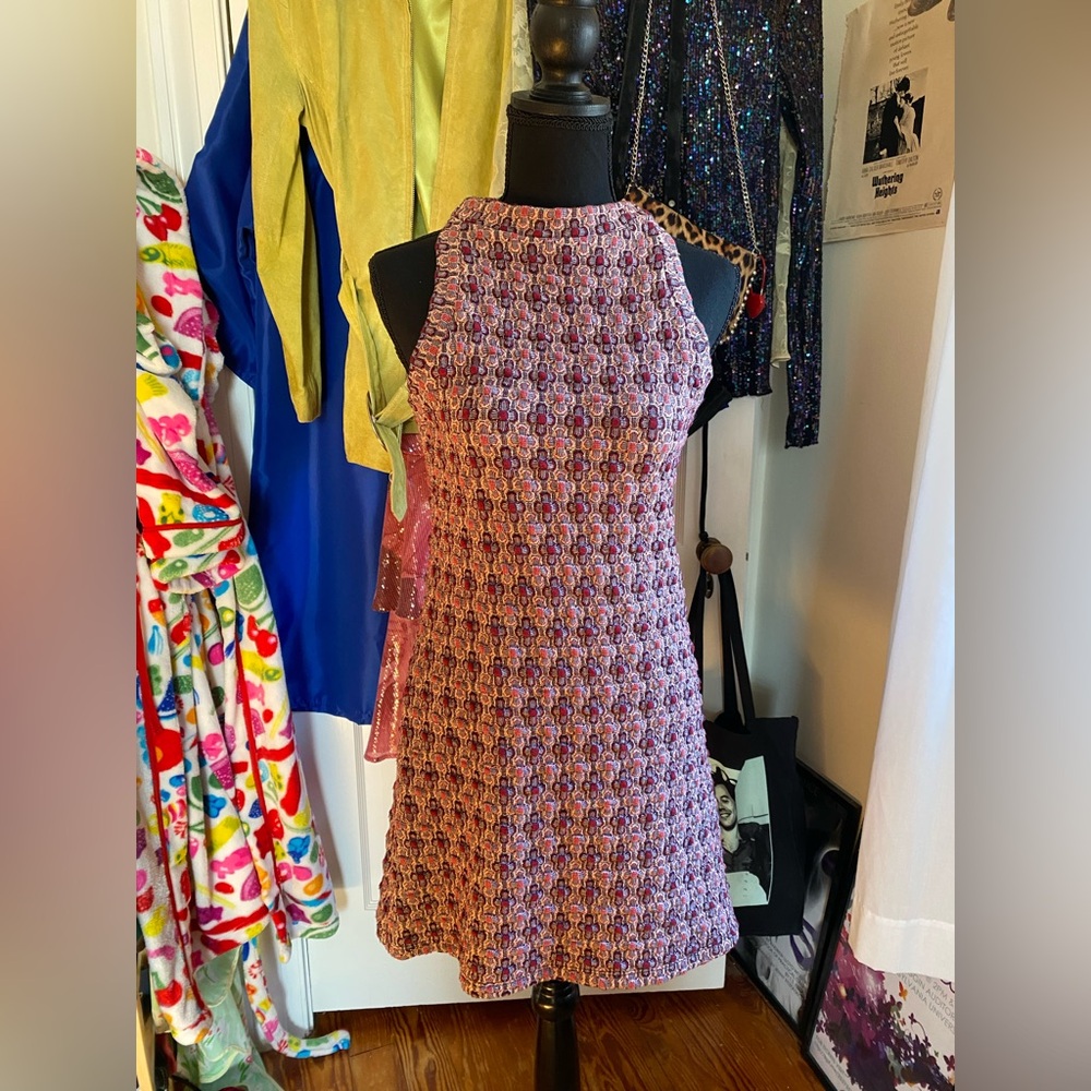 Zara Pink and Purple Mini Dress